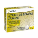 Citrate De Betaïne Upsa 2 G Comprimés Effervescents Sans Sucre Citron 2t/10 à DIJON