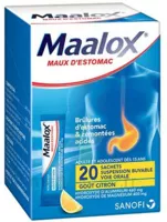 Maalox Maux D'estomac, Suspension Buvable Citron 20 Sachets à DIJON